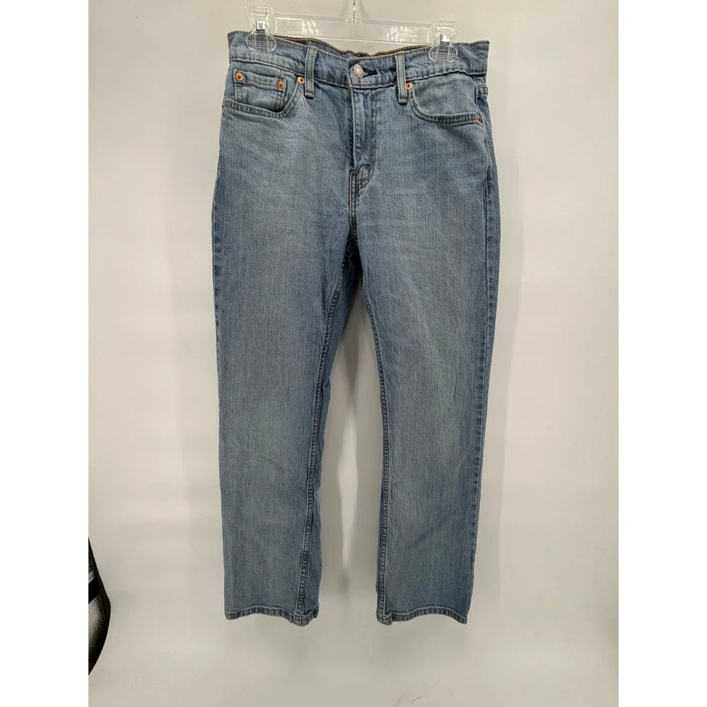 Levi's 527 Slim‎ Bootcut Jeans Mens W30 L32 Light Blue Denim Casual Western